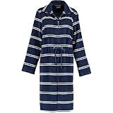 Cawö Home Bademantel Damen Kurzmantel mit Reißverschluss Maritim 1238 Navy - 16 M