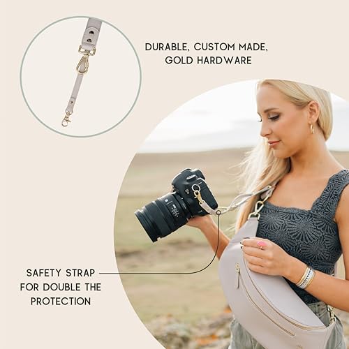 The Sidekick Camera Bag – Compact, Vegan Leather, Hands-Free Crossbody with Protective Suede Interior, Brown3