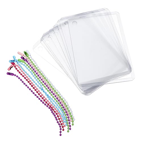 Angoily 10sets Star Photocard Holder Photo Storage Cover Protective Photo Sleeve Card Holder Keychain Card Sleeves Id Case Business Case Random Color