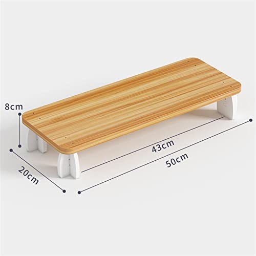 Soporte para CPU, soporte de procesador de madera para PC, elevador para monitor, contenedor de host para PC, estante multifuncional para escritorio, oficina en casa miniatura 2