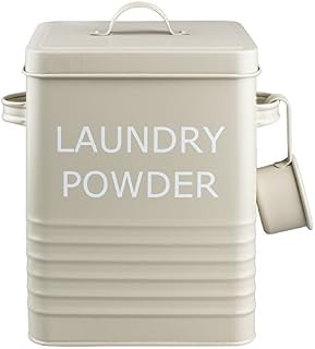 Vintage Retro Style Laundry Powder Tin In Olive Colour - Ideal For Storing Washing Powder or Tablets
