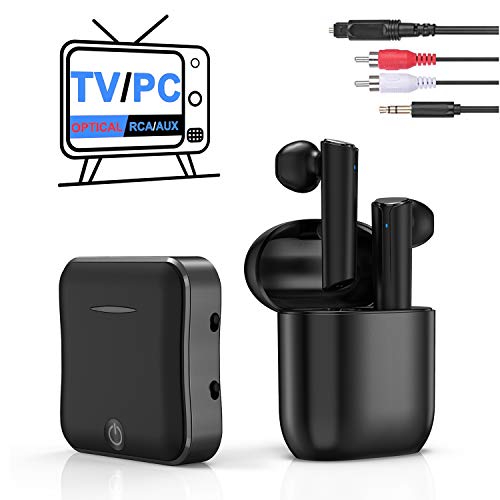 Vivefox Wireless Headphone for TV Watching, in-Ear TWS Earbuds Wireless TV Headphone