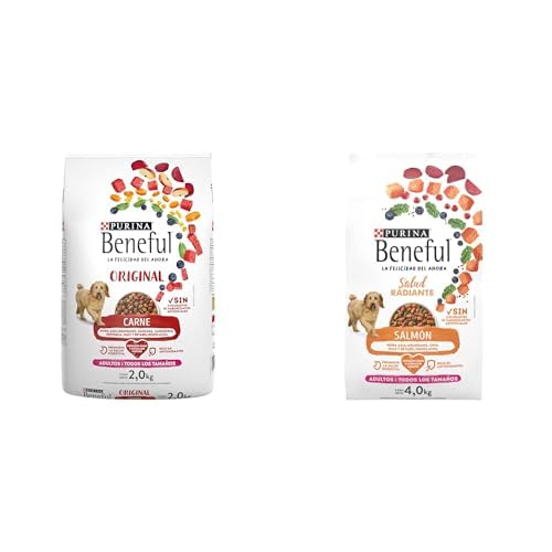 Beneful Purina Adulto Todos Tamaños Original Sabor Carne 2Kg + Salud Radiante Salmón 4Kg