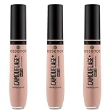 essence CAMOUFLAGE+ MATTE concealer, Nr. 80, Braun, langanhaltend, mattierend, abdeckend, matt, vegan, ölfrei, ohne Parabene, ohne Mikroplastikpartikel, 3er Pack (3x8ml)