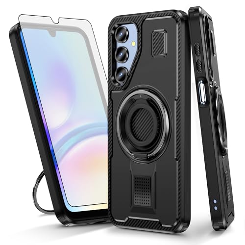 Coque Samsung A16 5G et 4G Asuwish antichoc noire avec verre trempé