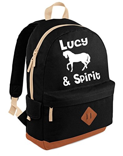 Sac à dos personnalisé cheval finition Heritage Noir la broderie haut de gamme