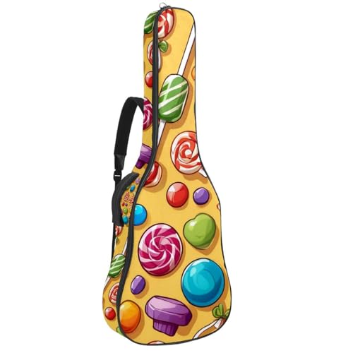Sac de guitare universel multicolore motif bonbons : l'alliance du style et de la protection