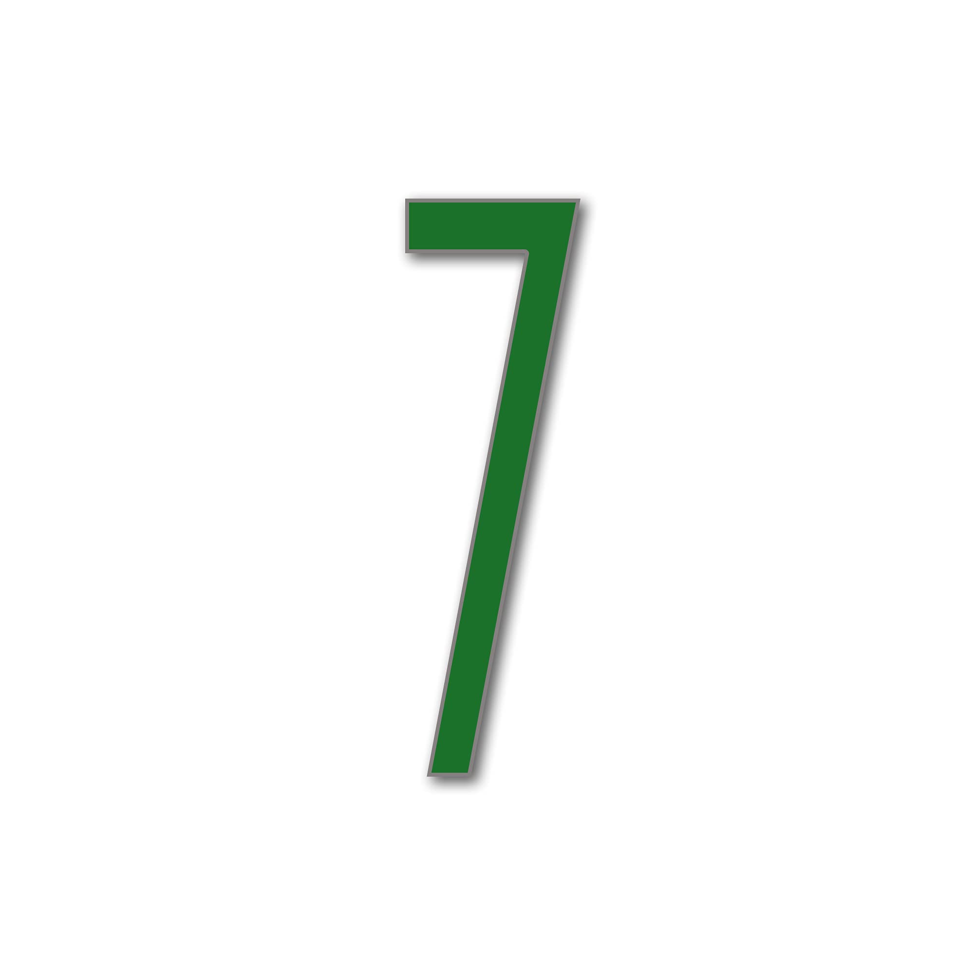 House Number 7 AVENIDA Door Numbers 3 Sizes (15, 20, 25cm / 5.9, 7.8, 9.8in) Modern Floating House Number Acrylic incl. Fixings Easy Seen, Colour:Dark Green, Size:25cm / 9.8'' / 250mm