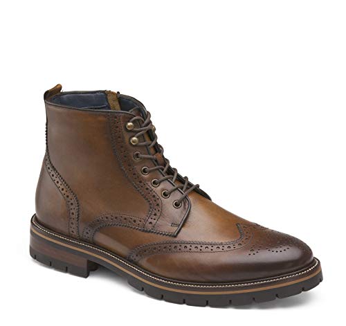 Johnston & Murphy Men's XC Flex Cody Wingtip Zip Boot Tan Full Grain 10 M US