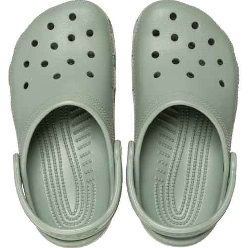 Image of Crocs Kids Unisex Classic Clogs (Little Kid /Big Kid), Moss, 12 Medium