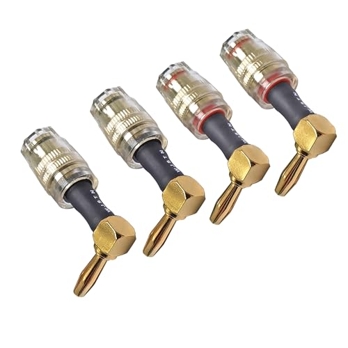 Adaptador Banana Plug a Jack Hembra 4mm Ángulo Recto 4-Pack miniatura 2