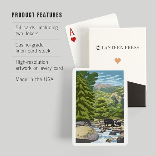 Baraja de Póker Black Bears and Stream 52 Cartas miniatura 3