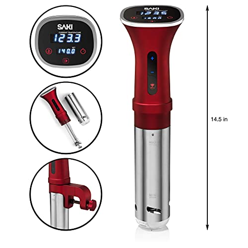 Saki Sous Vide Cooker, 1100 Watts Thermal Immersion Circulator, Stainless Steel Precise Cooker With Digital Display, Temperature And Timer For Cooking #TOP7