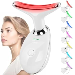 Gesichtsmassagegerät Gegen Falten,Gesicht Schönheit Gerät mit 3 Modi,45℃ V Face Beauty Meter Gesichtsgerät für Hautstraffung & Lifting EMS Gesichtsmassage für Damen Herren V Shape Face Gerät (weiß)