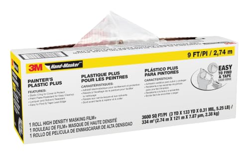 3M Hand-Masker Painters Plastic Plus 9 x 400-Feet MFB-9