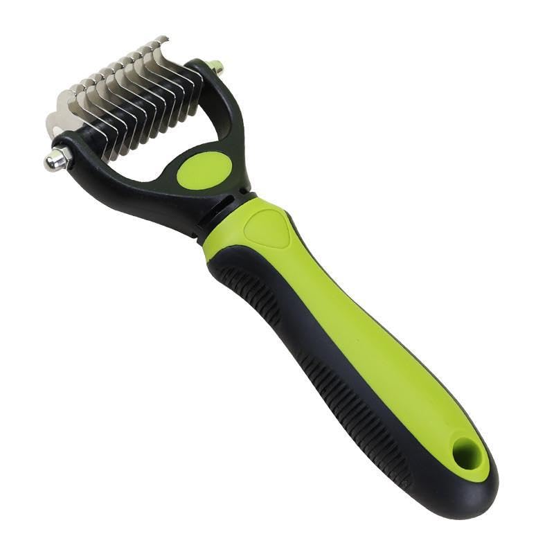 Professional Painless Detangling Comb 2-in-1 Pet Brush Multifunctional Knot Thinning Self-Cleaning Grooming Tool for Dogs Cats