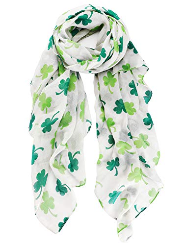 Skylety St. Patrick's Day Printed Scarf Long Shamrock Shawl Irish Theme Scarf for Holiday Outfits Accessories4