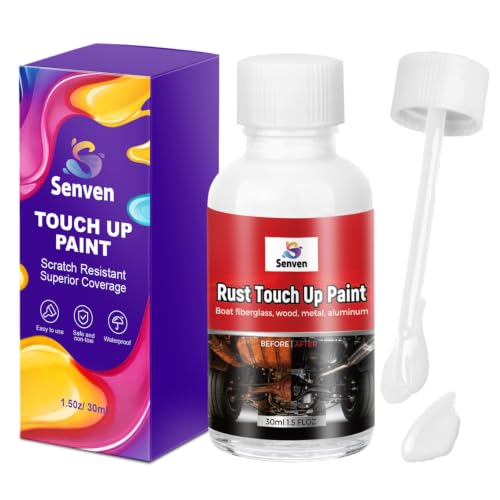 Image of White Touch Up Paint Rust White Paints High Heat Resistant, Multi Surface Acrylic Enamel Touch Up Paint Pen Scratch Repair for Rust Metal,Walls,Cabinets,Appliances,Wood,Door,Furniture,Enamel, 30ml