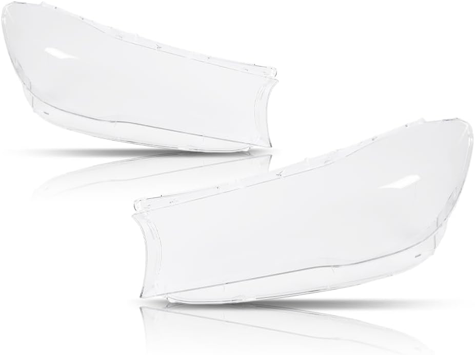PIT66 Front Headlight Lens Cover Left & Right Pair Compatible with BMW 7 Series G11 G12 2016 2017 2018 2019 63117408709, 63117408708 Front Headlamp Lens Cover Clear Lens