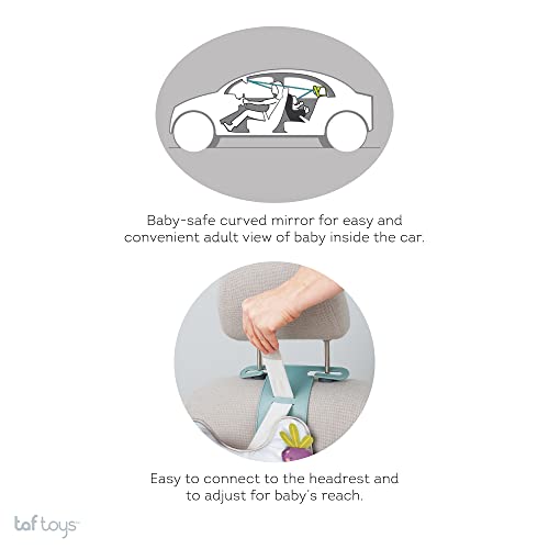 Taf Toys - Urban Garden in-Car Play Centre Parent and Baby's Travel Companion, Keeps Both Relaxed While Driving. Car Activity Centre with Mirror to Watch Baby from Driver's Seat, from Birth