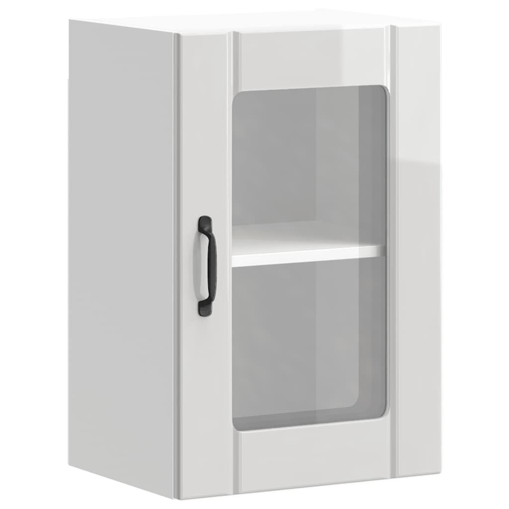 Genérico Armario Pared para Cocina Puerta Cristal Lucca Blanco Brillante,Mobiliario,Armarios y Almacenamiento,Armarios de Cocina,853769