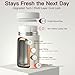 316L Stainless Steel Portable Breast Milk Cooler Bottle, 24H Breastmilk Chiller with 360° Cooling for Travel, Baby Breastmilk Thermos with Leakproof Storage Bottle for Working Moms, 10oz-Beige