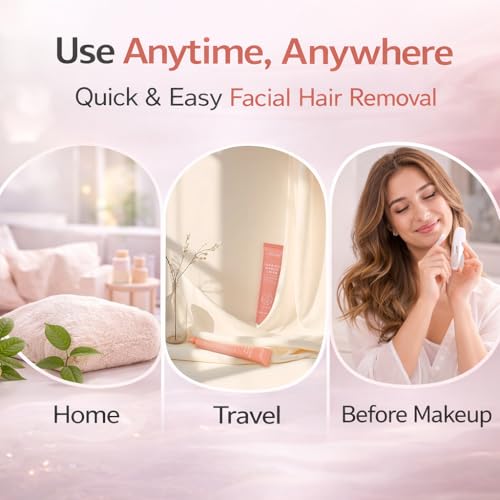 Facial Hair Removal Cream for Women, Painless Depilatory for Upper Lip & Chin, Sensitive Skin Formula with Soothing Care, Fast 5-Min Hair Remover, Smooth Skin Lasting Results - Thumbnail 5