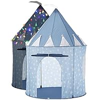 LimitlessFunN Pop Up Kids Play Tent | Includes Star Lights & Carrying Case |, Children Indoor Castle Playhouse for Toddlers, Boys & Girls, 41\" D x 41\" W x 53\" H