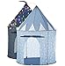 LimitlessFunN Kids Play Tent Bonus Star Lights & Carrying Case [ Pop Up Portable Glow in The Dark Stars Blue ] Children Castle Playhouse for Girls Boys, Indoor & Outdoor Use