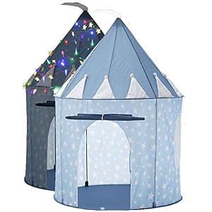 Kids Castle Tent & Lights, Children’s Play House Toy, 41″ x 53″, Blue