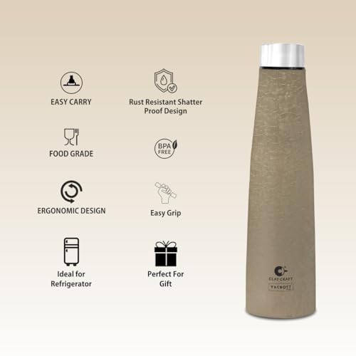 Image of Clay Craft VACBOTT Chariot Single Walled Non Insulated Water Bottle-900ML, 4-Piece(Multicolour) Leak Proof |Easy To Carry| Gym Bottle | Home | Kitchen | Hiking | Treking Bottle | Travel Bottle