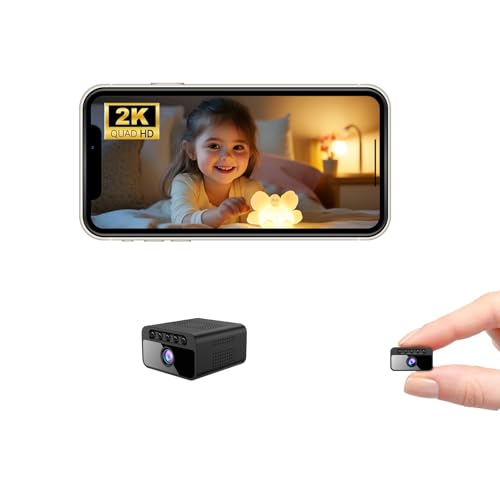 X W EI UNION 2K Mini Spy Camera WiFi Home Security Hidden Cam Wireless Battery Camera Bluetooth Camera Nanny Cam with Phone App Remote Monitor Video Recording Night Vision Motion Detection