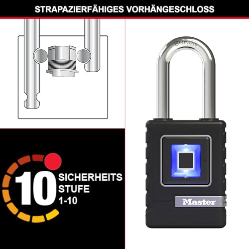 Biometrisches Fingerabdruckvorhängeschloss von Master Lock