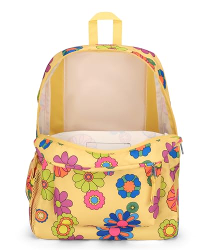 Image of JanSport Cross Town Backpack 17 inch x 12.5 inch x 6 inch - Simple Bag for Everyone with 1 Main Compartment, Front Utility Pocket - Premium Class Accessories - Power to the Flower