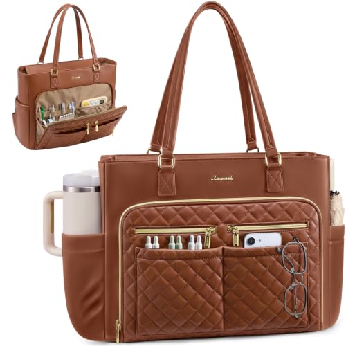 LOVEVOOK Work Tote for Women，15.6-Inch Teacher Bag with Lunch Compartment