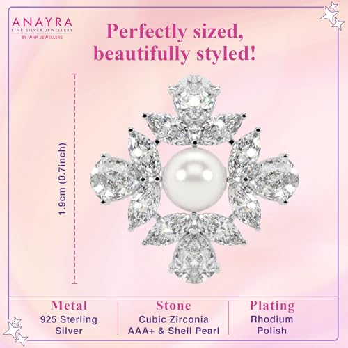 Image of 925 Sterling Silver Stud Earrings for Women | Cubic Zirconia Solitaire Ear Studs | Lightweight Hypoallergenic Anti-Tarnish Daily Wear Jewellery | Gift for Girls, Wife, Girlfriend, Mother, Sister | Birthday, Anniversary, Rakhi