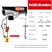 QUANBU 440 Lbs Electric Hoist Winch - Remote Control, Zinc-Plated Cable, for Lifting in Industrial Settings(30m)