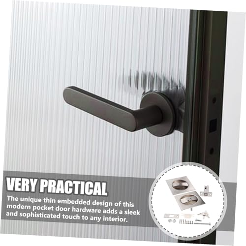 POPETPOP 1set Pocket Door Lock Keys Privacy Lock Key for Pocket Door Metal Hardware and miniatura 7