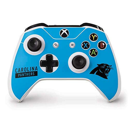 Skinit Decal Gaming Skin Compatible with Xbox One S Controller - Officially Licensed NFL Carolina Panthers Blue Performance Series Design