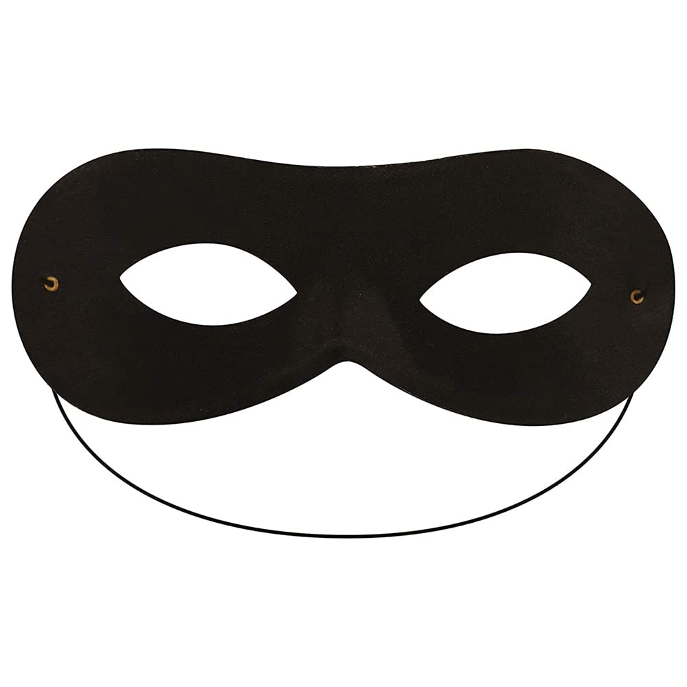 Eyemask Black Domino Batman Superhero Robber Bandit Zorro Masquerade Halloween Mask Costume Carnival Fancy Dress Party Accessory World Book Week Day Masks Unisex Kids Elasticated Band