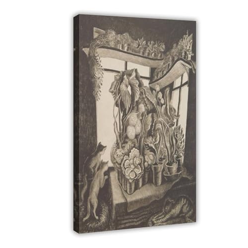 Impression sur toile monochrome Wanda Gág avec cadre