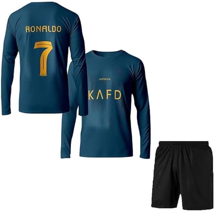 RJM Ronaldo 7 Football Jersey Home Away Kit Boys (Kid's, Boy's& Men)