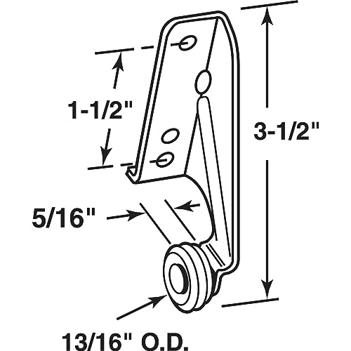 Rodillo central para riel de cajones Prime Line MP7141-5 ideal para reparar muebles de cocina 3