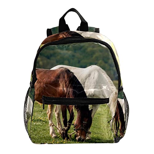 Sac à dos à bandoulière marron et blanc pour enfants de 3 à 8 ans idéal voyage