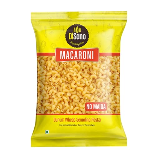 Image of DiSano Macaroni Pasta 850g, Healthy Pasta, Made with 100% Durum Wheat Semolina, 100% Suji, No Maida, Source of Protein & Fibre, Non-Sticky