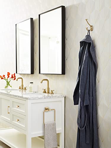 Amerock H37004CZ | Vicinity Triple Prong Decorative Wall Hook | Champagne Bronze Hook for Coats, Hats, Backpacks, Bags | Hooks for Bathroom, Bedroom, Closet, Entryway, Laundry Room, Office