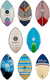 Two Bare Feet Skimboard 37 inch, Swallow Tail, 7 Ply Wood Construction, Suitable for Beginners, Unique Designs, Surf, Skim