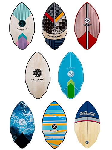 Two Bare Feet Skimboard 37 inch, Swallow Tail, 7 Ply Wood Construction, Suitable for Beginners, Unique Designs, Surf, Skim (Tidal)