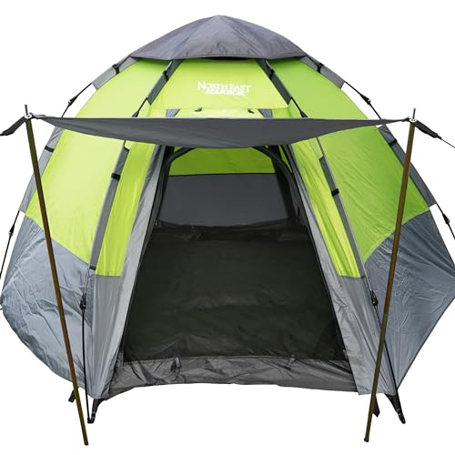 Carpa para camping instantánea 5 personas, impermeable, verde miniatura 1
