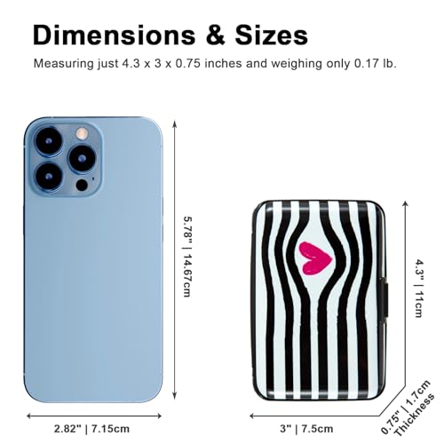 Image of Aluminum Wallet RFID Blocking Slim Metal Business ID Credit Card Holder Hard Case